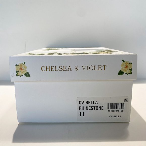 CHELSEA & VIOLET SILVER RHINESTONE HEELS - Picture 9 of 9